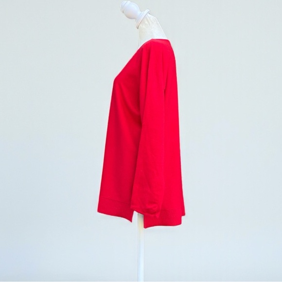 MICHAEL Michael Kors Knit Boat Neck Tunic Sweater in Red Size Large - Picture 3 of 9